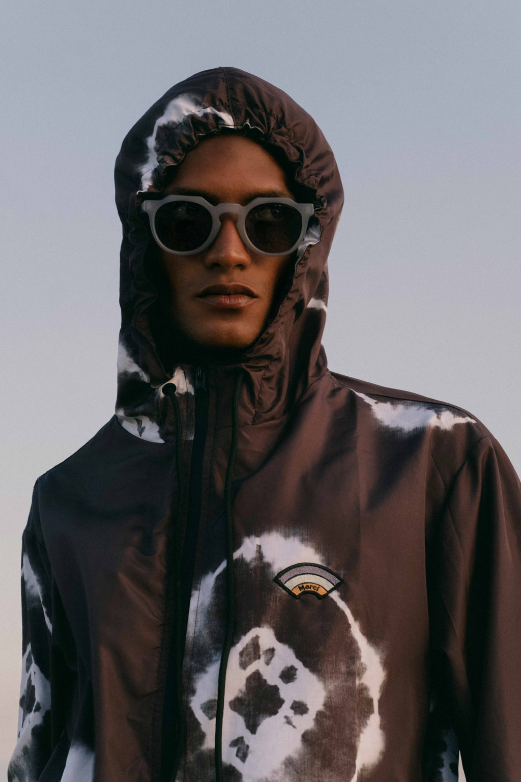 Jaqueta Windbreaker Light Tie Dye Noir
