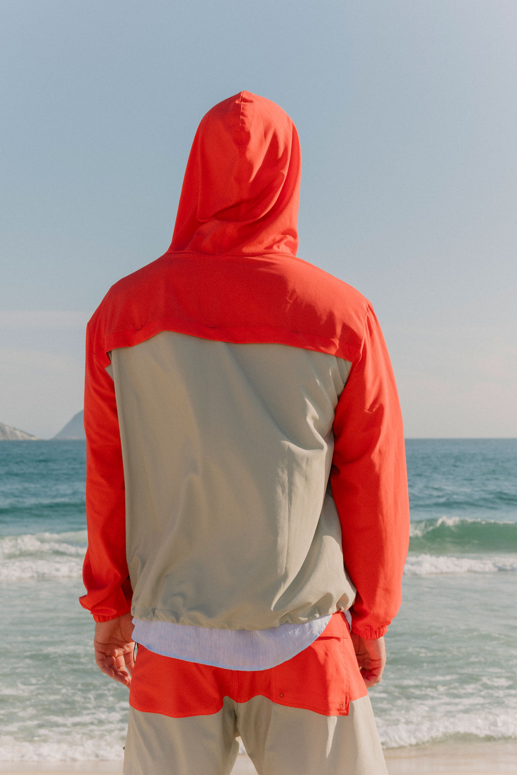 Jaqueta Windbreaker High Tide Coral Khaki