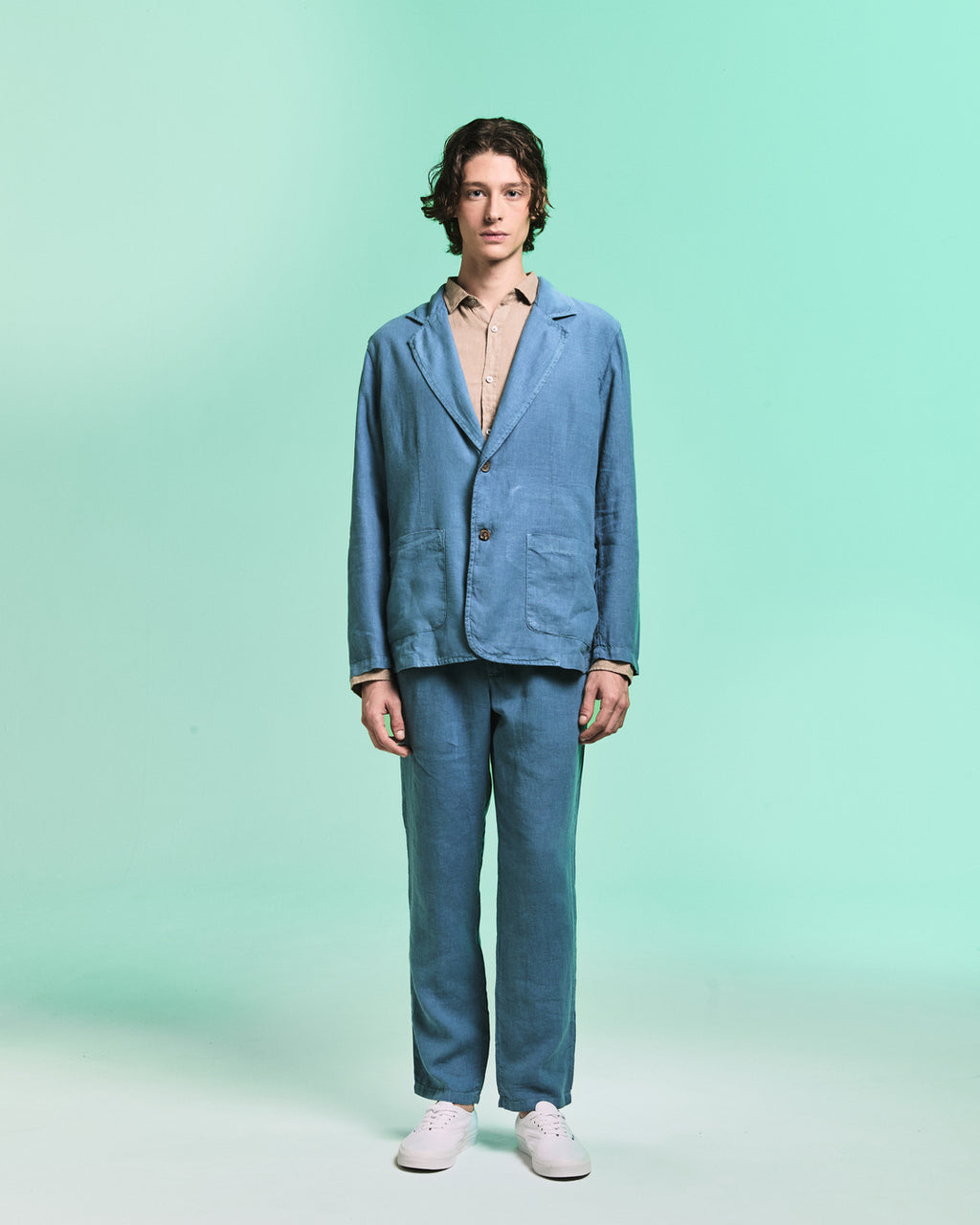 Blazer Linho Stone Bleu