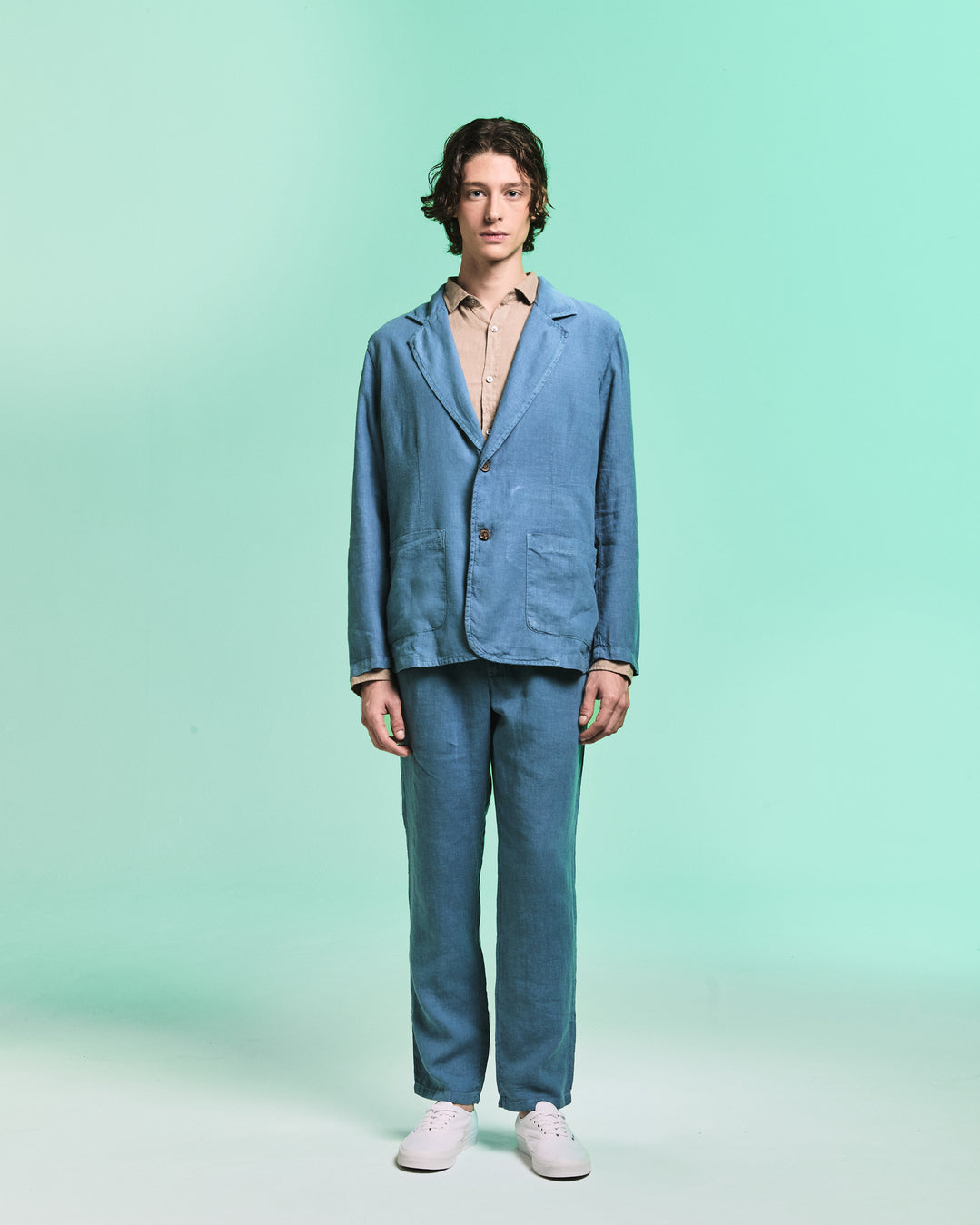 Blazer Linho Stone Bleu