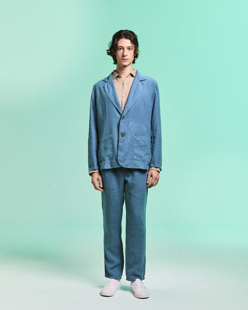 Blazer Linho Stone Bleu