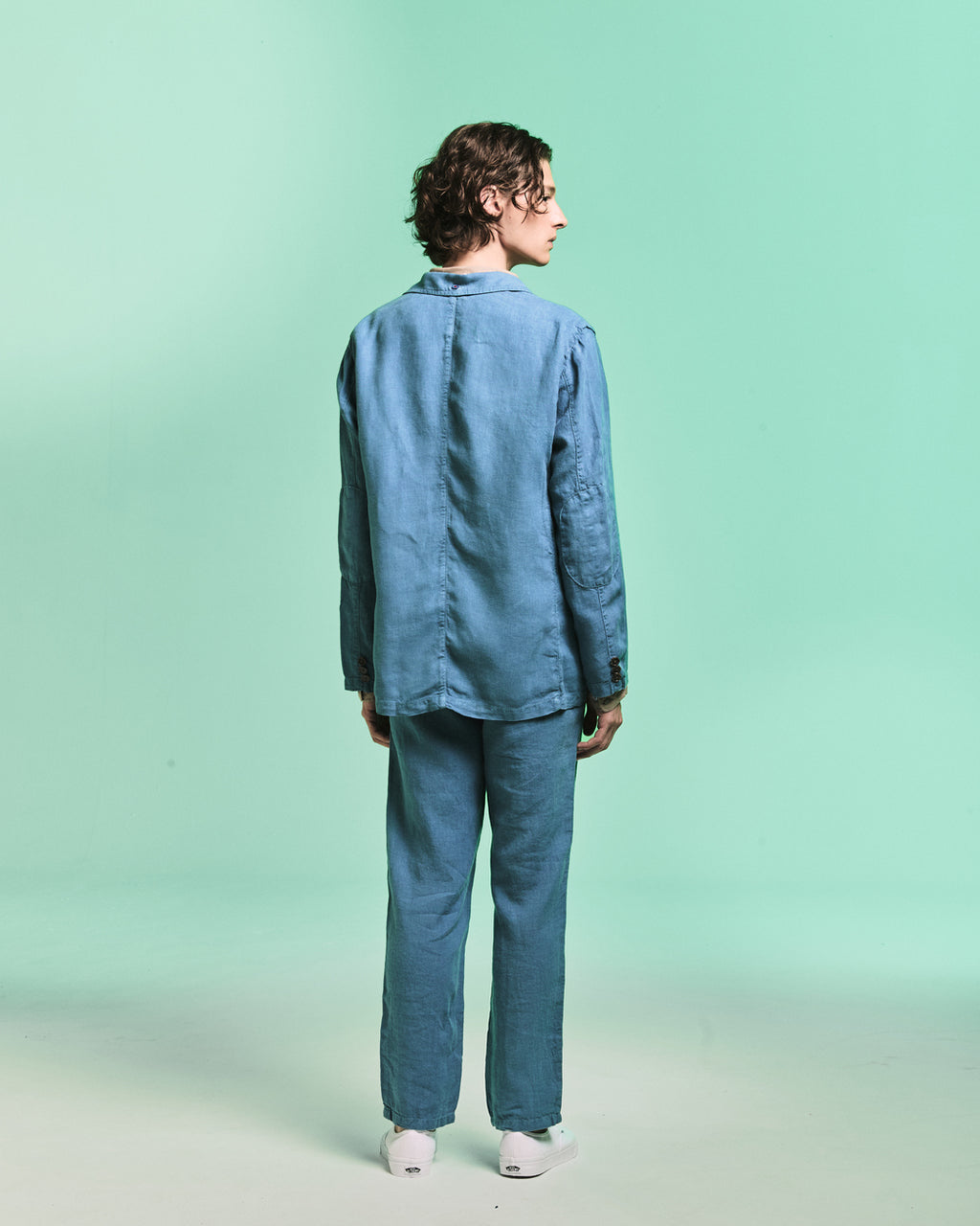 Calça Social Linho Stone Bleu