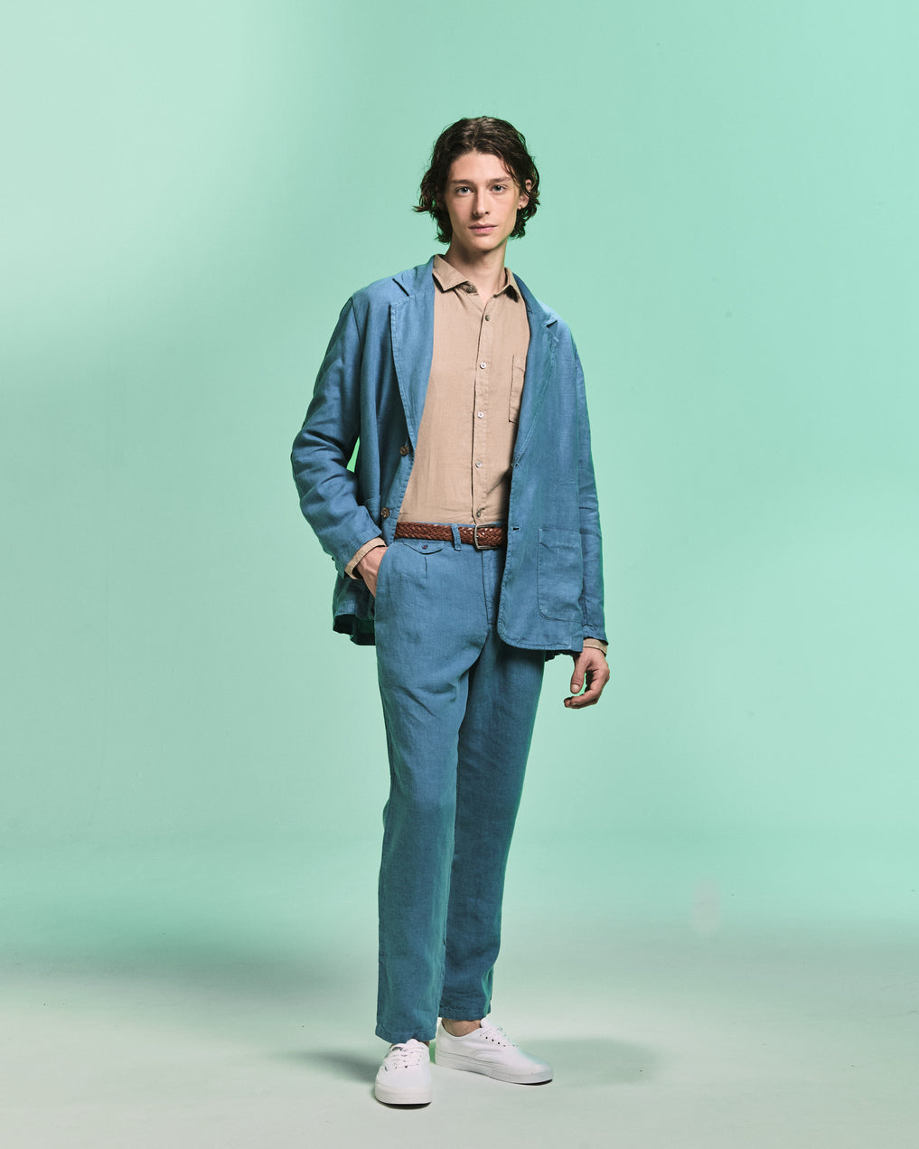 Blazer Linho Stone Bleu