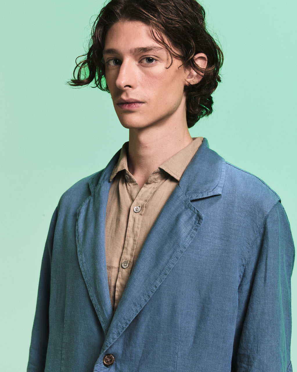 Blazer Linho Stone Bleu