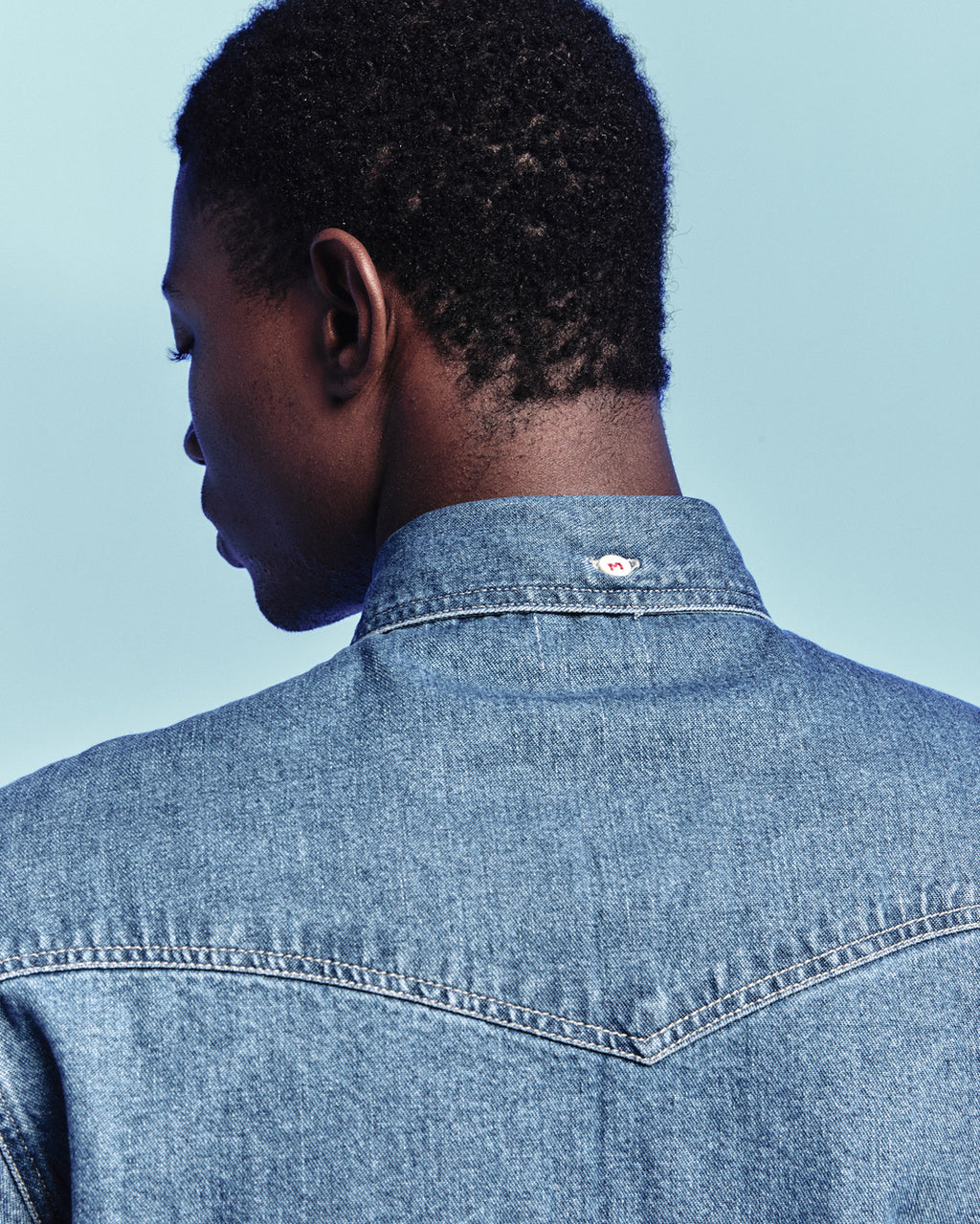 Camisa Manga Longa Western Blue Denim