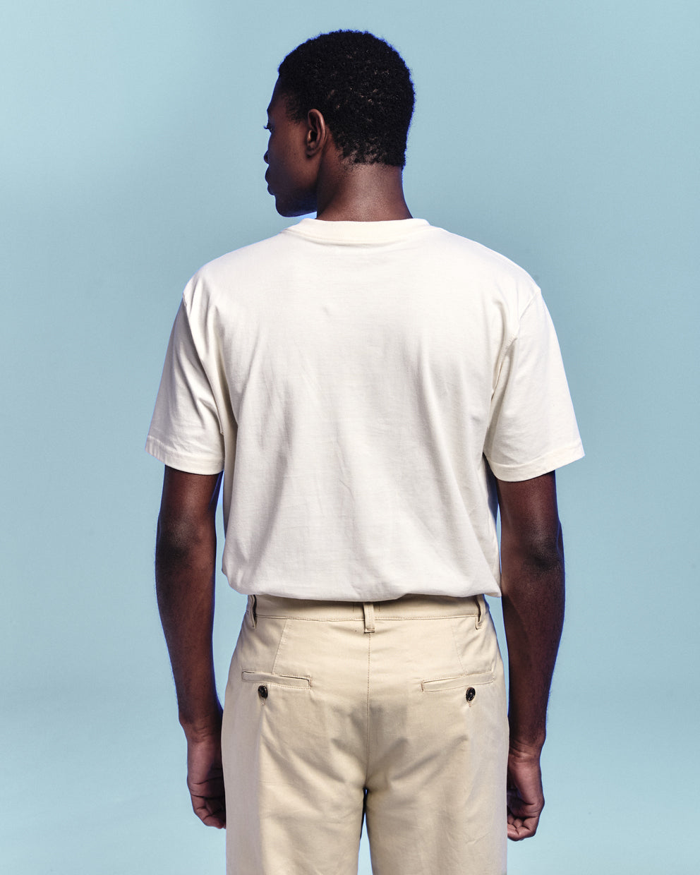 T-Shirt Pocket Algodão Onda Branca