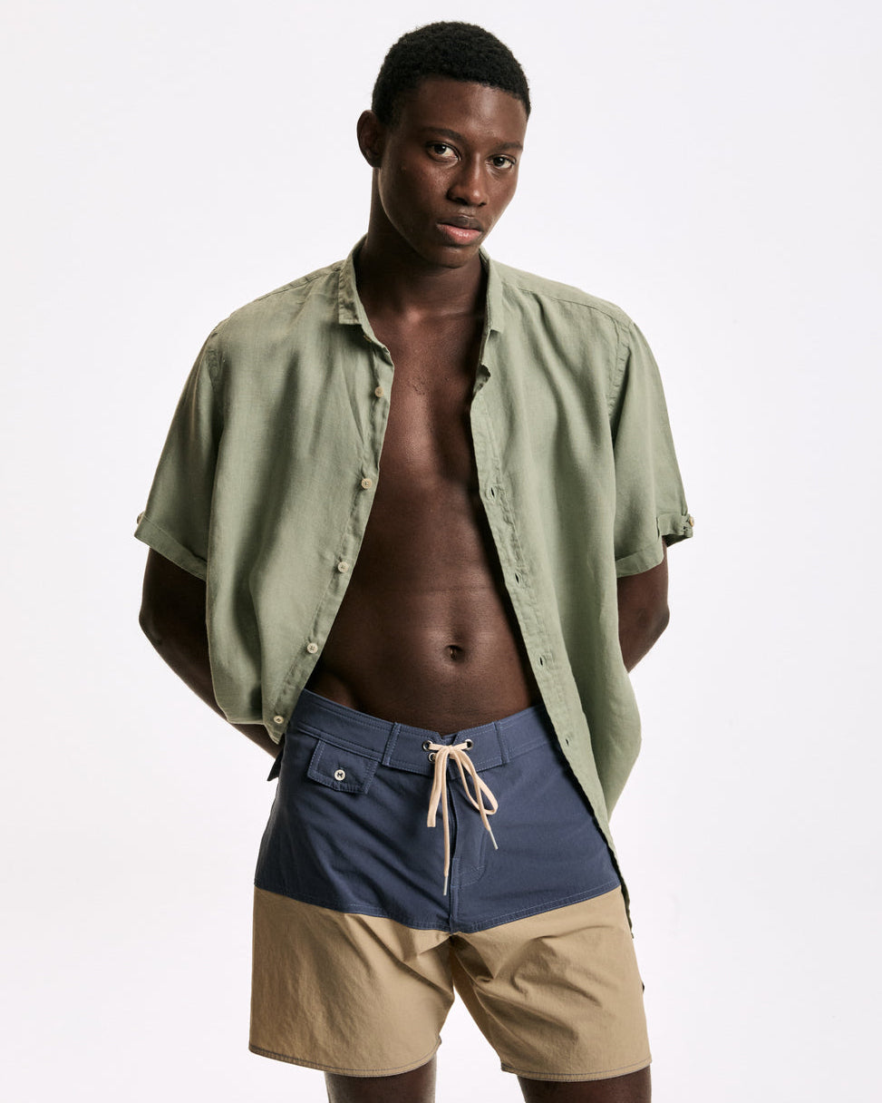 Le Surf Short High Tide Navy Kakhi