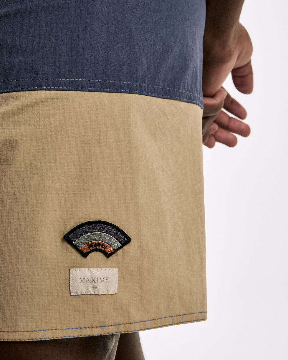 Le Surf Short High Tide Navy Kakhi