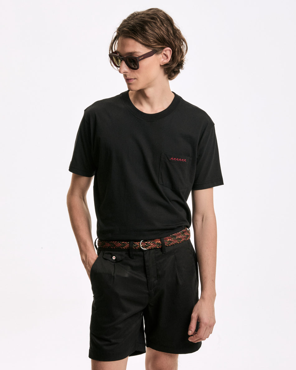 Bermuda Sarja Chino Preto
