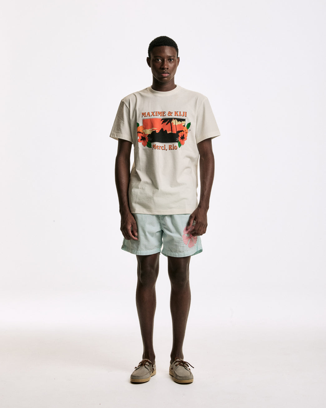 Short Algodão Stripes Collab Maxime x Kiji