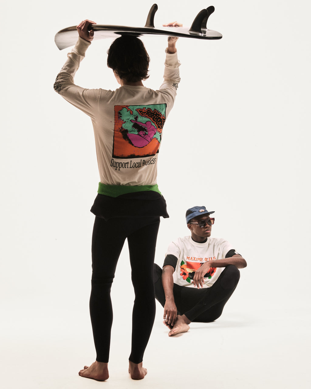T-Shirt Classic Manga Longa Kiji x Maxime S.L.B. Off White