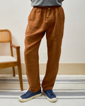 Calça Puro Linho Stone Wash Relax Brown