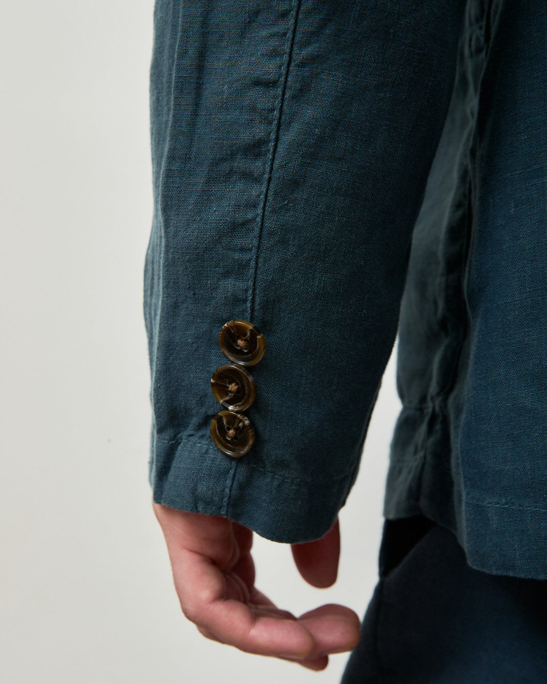 O Blazer Puro Linho Stone Wash Navy