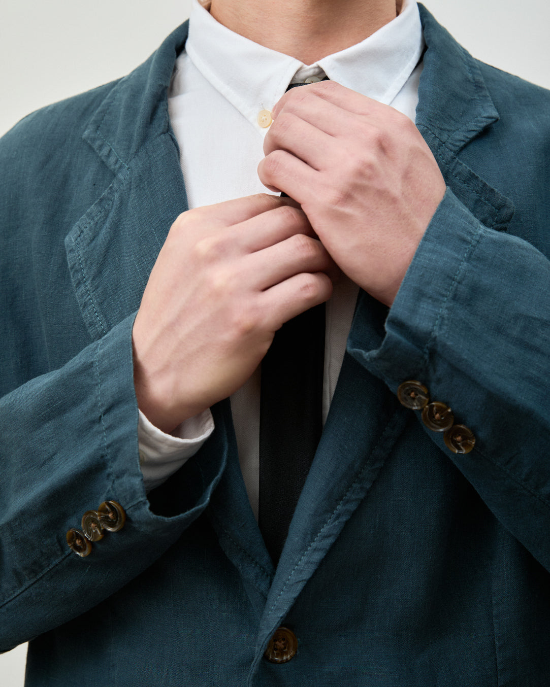 O Blazer Puro Linho Stone Wash Navy