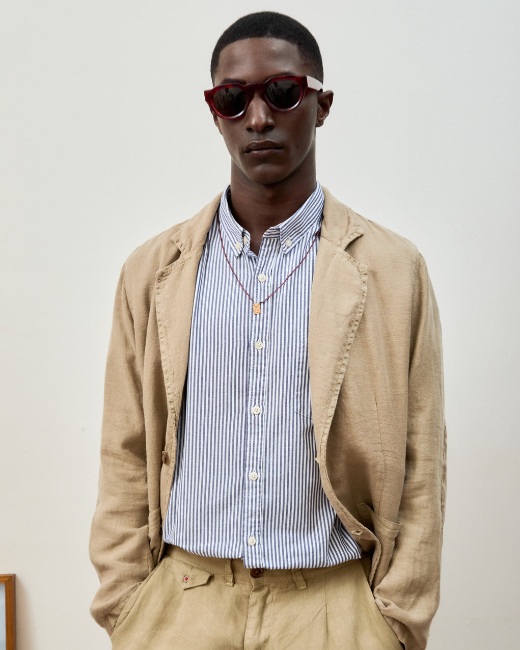 Blazer Masculino em Linho Stone Khaki
