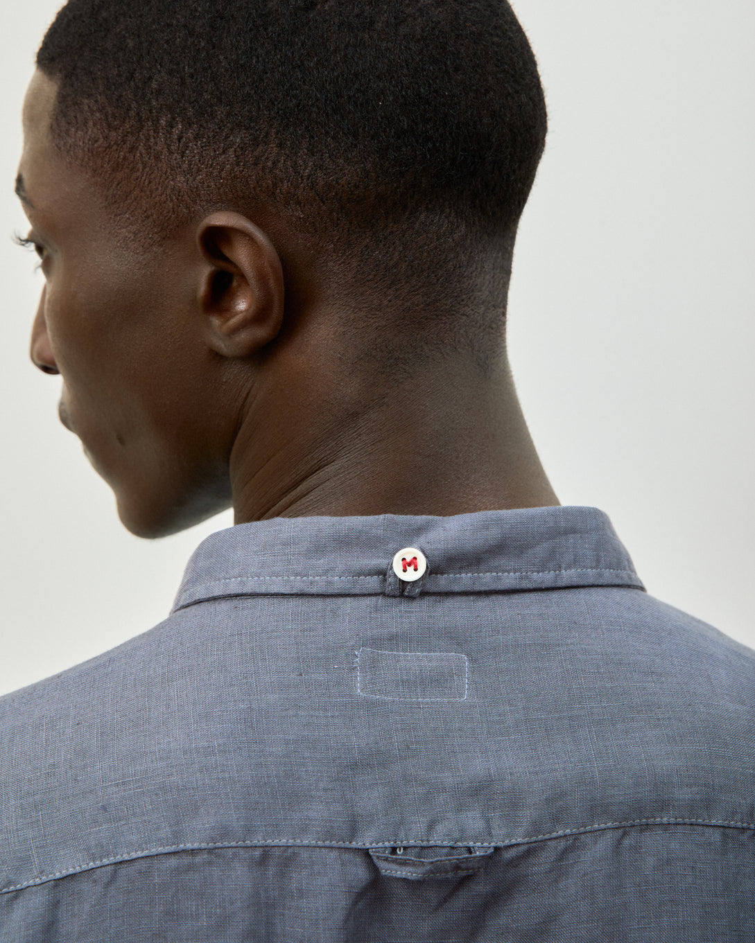 Camisa Linho Stone Wash Grey Manga Curta