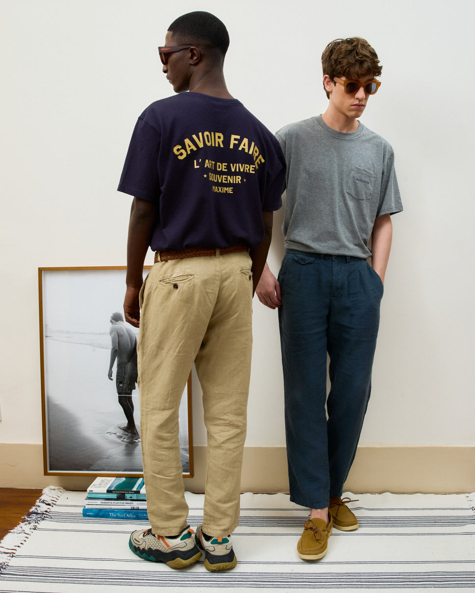 T-Shirt Bonjour Monsieur Cinza Mescla