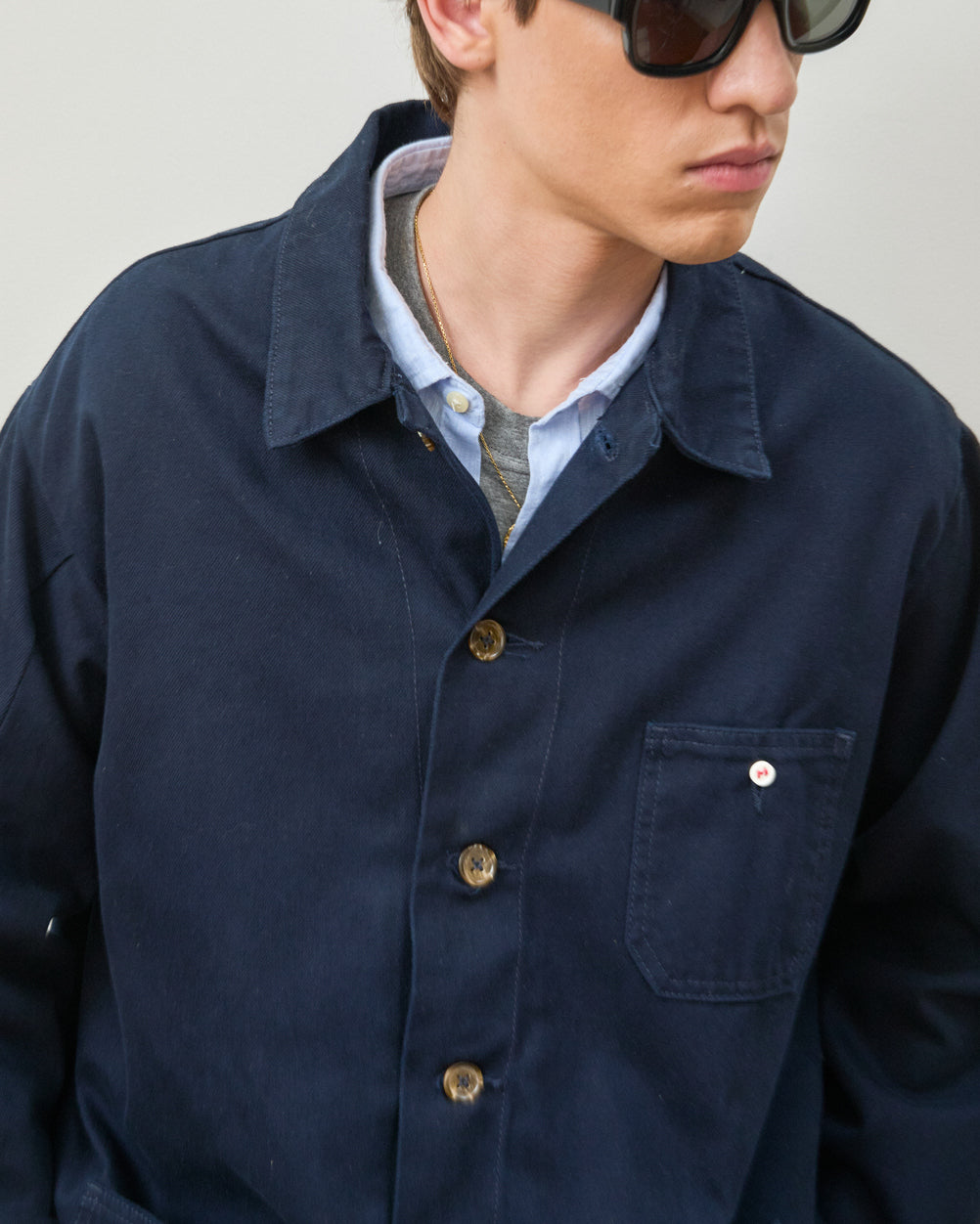 Over Shirt em Sarja Navy