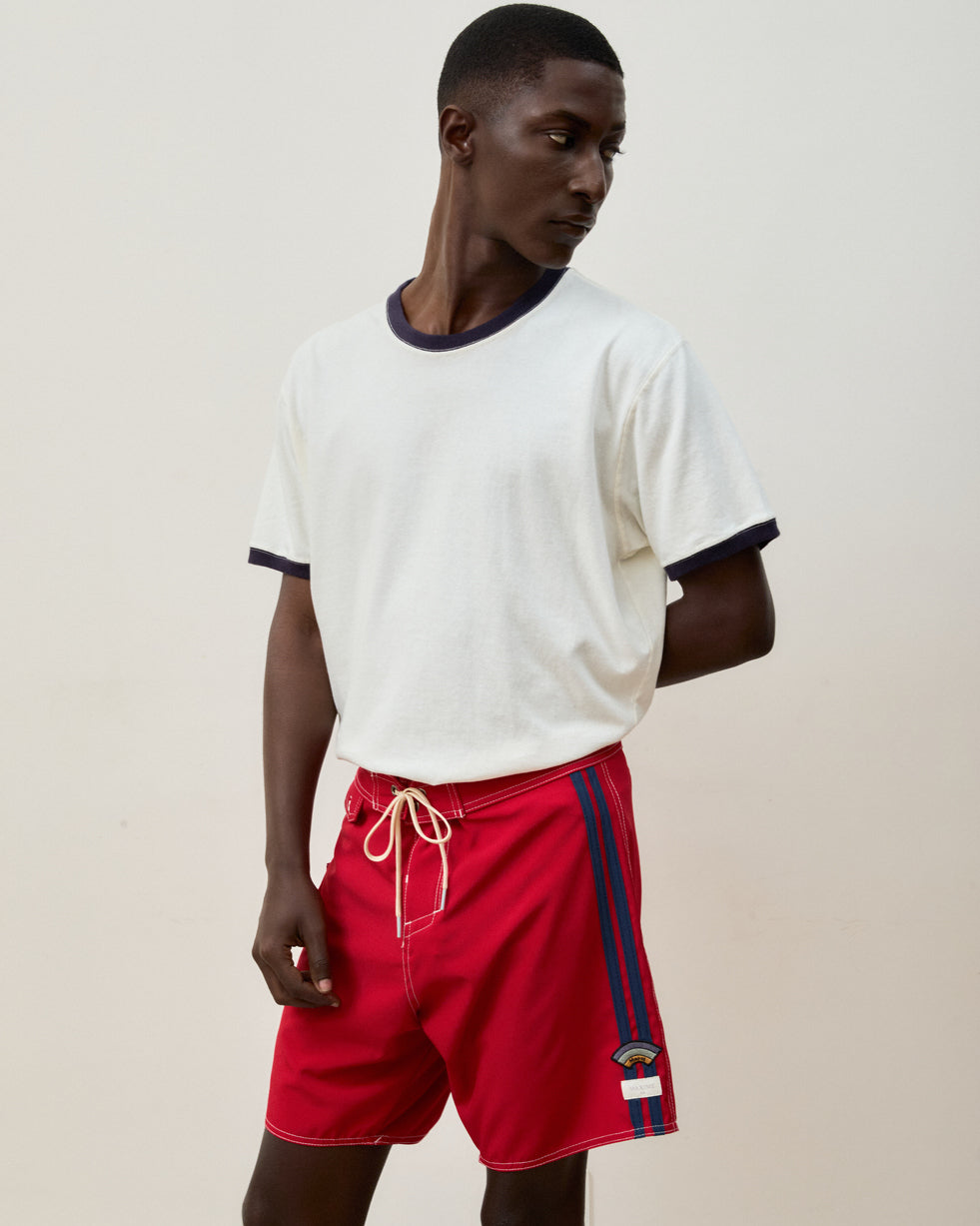 Le Surf Short Icon Red Stripe