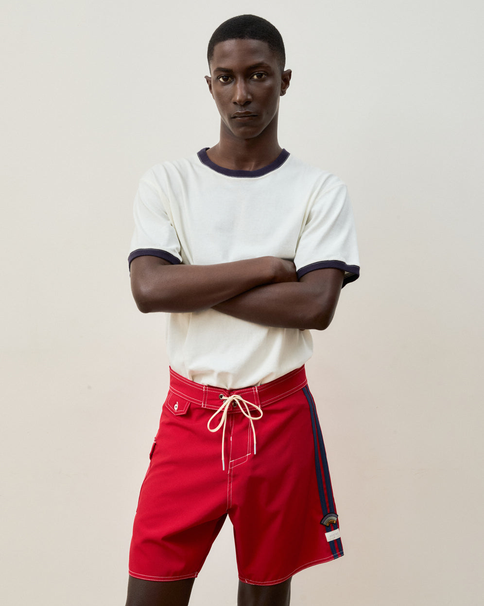 Le Surf Short Icon Red Stripe