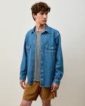 Camisa Manga Longa Western Blue Denim
