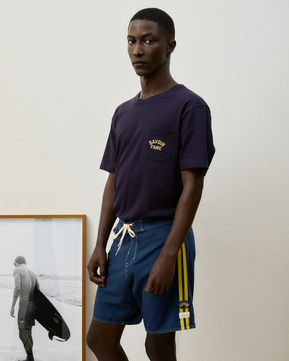 Le Surf Short Icon Navy Stripe