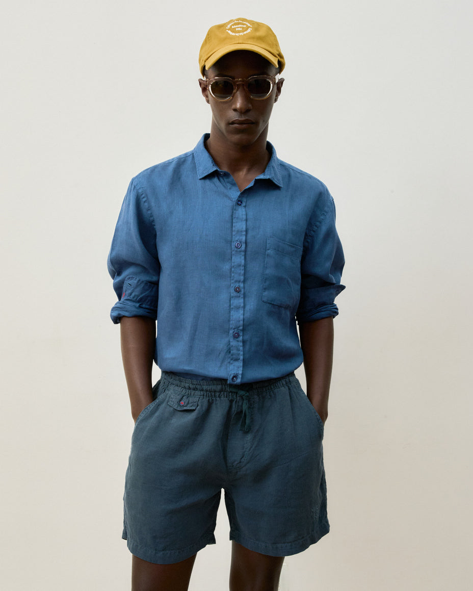 Bermuda Linho Relax Navy