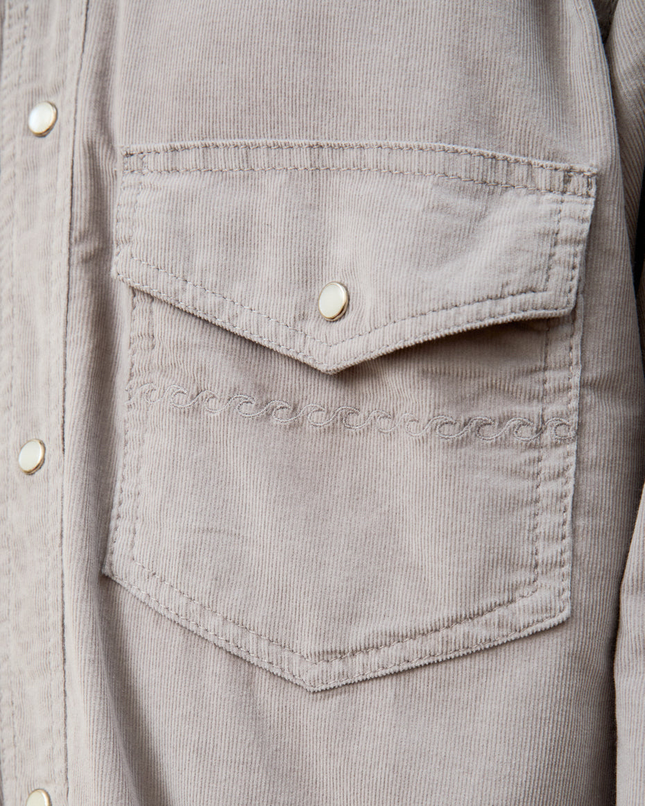 Camisa Corduroy Cinza