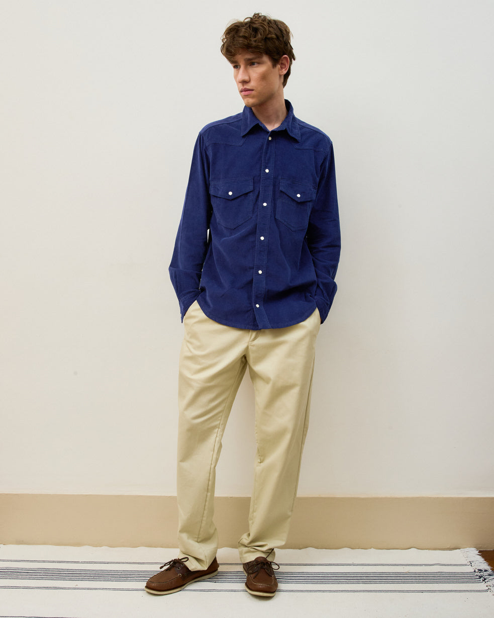 Camisa Corduroy Bleu