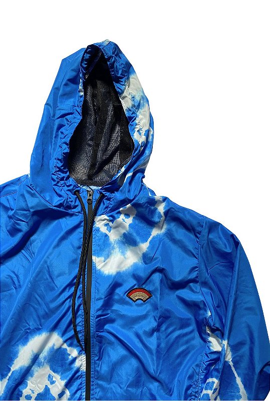 Jaqueta Windbreaker Light Tie Dye Bleu