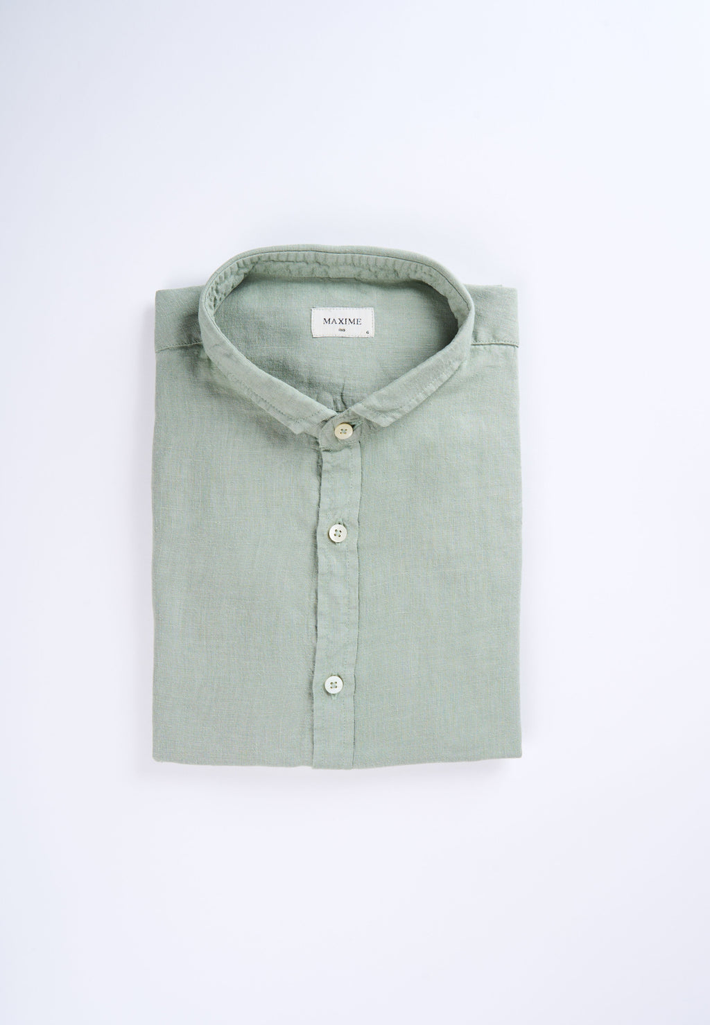 Camisa Linho Manga Curta Stone Wash Verde Pistache