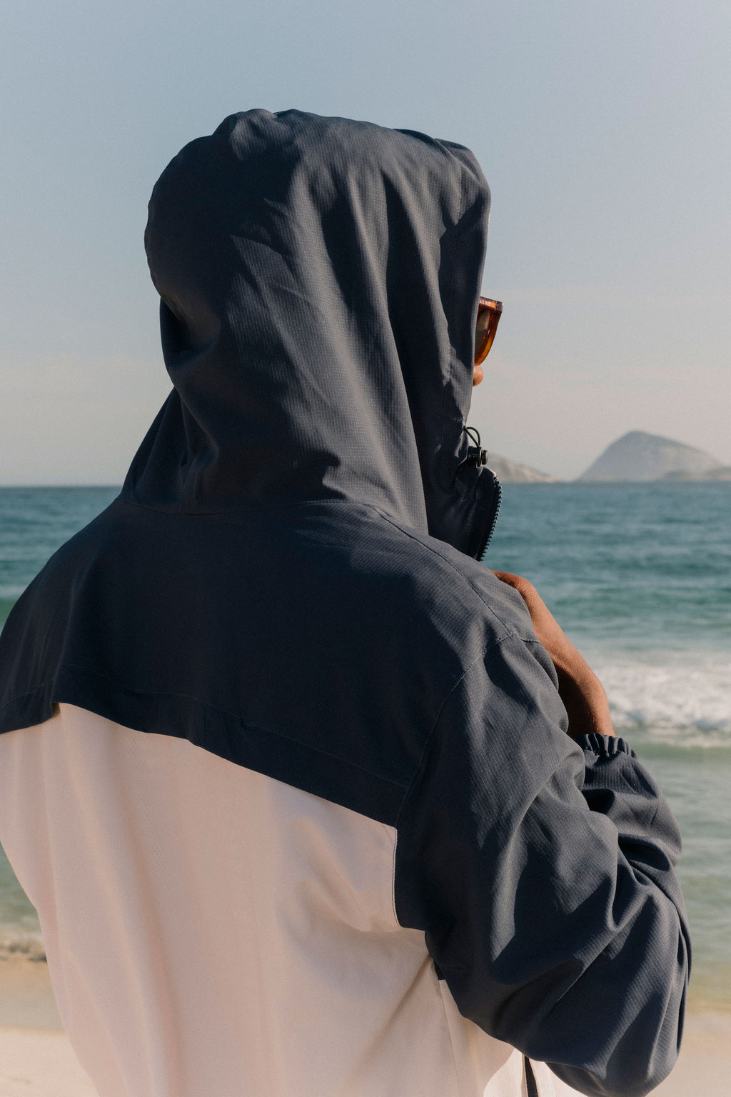 Jaqueta Windbreaker High Tide Navy Creme