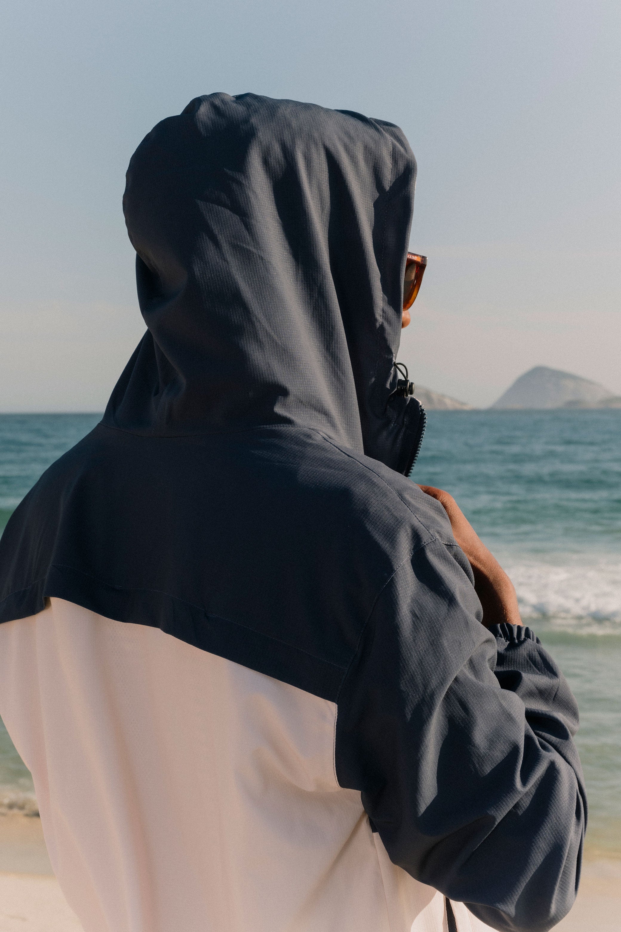 Jaqueta Windbreaker High Tide Navy Creme