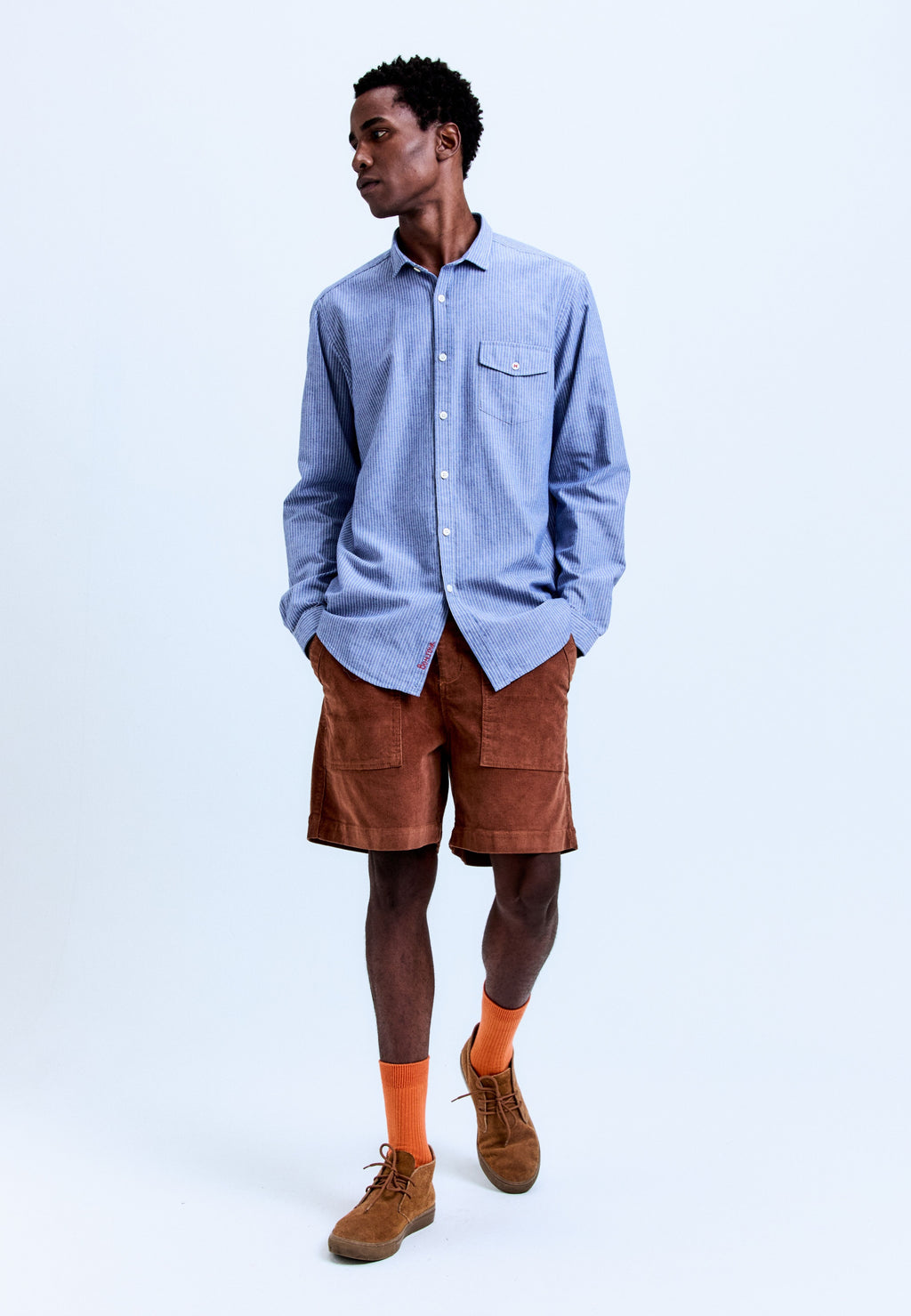 Camisa Oxford Manga Longa Listra Denim