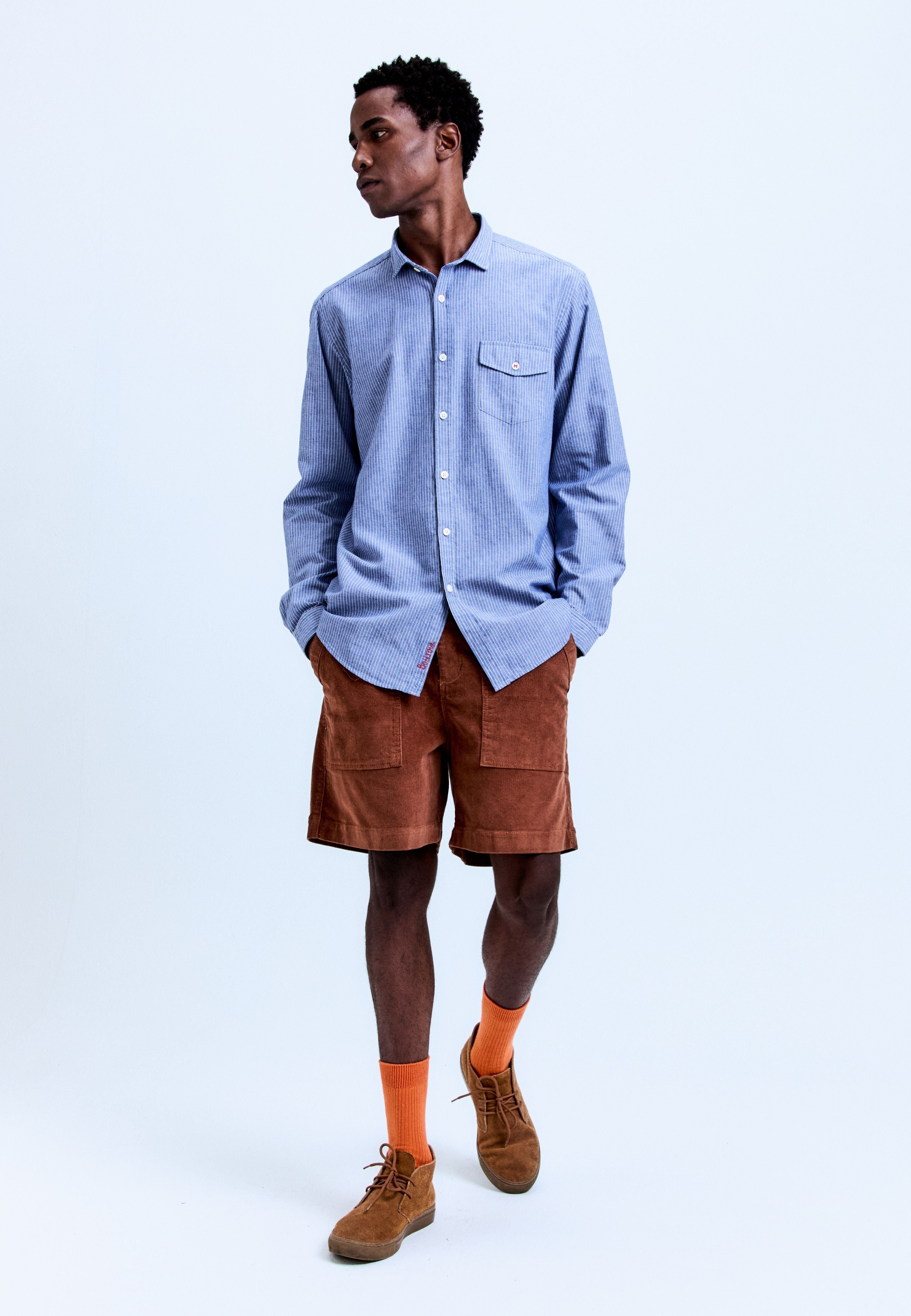 Camisa Oxford Manga Longa Listra Denim