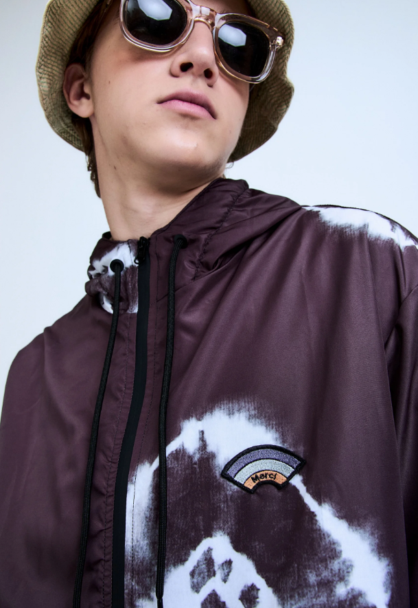 Jaqueta Windbreaker Light Tie Dye Noir