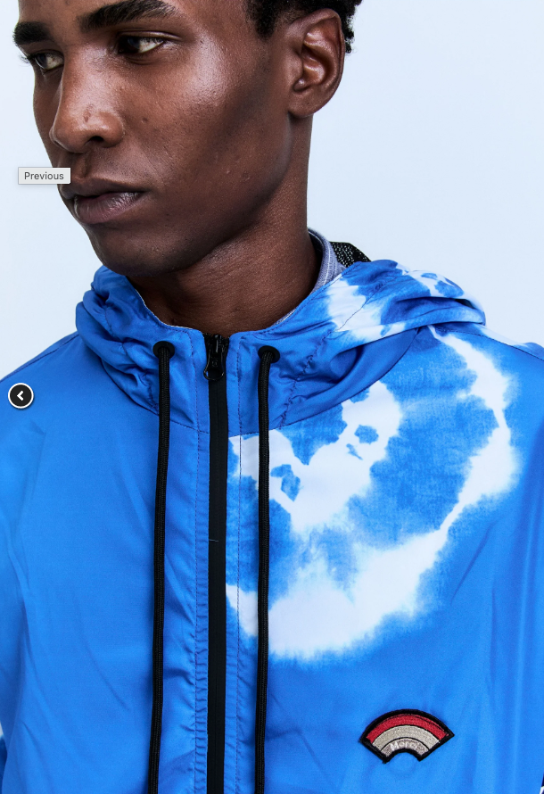 Jaqueta Windbreaker Light Tie Dye Bleu