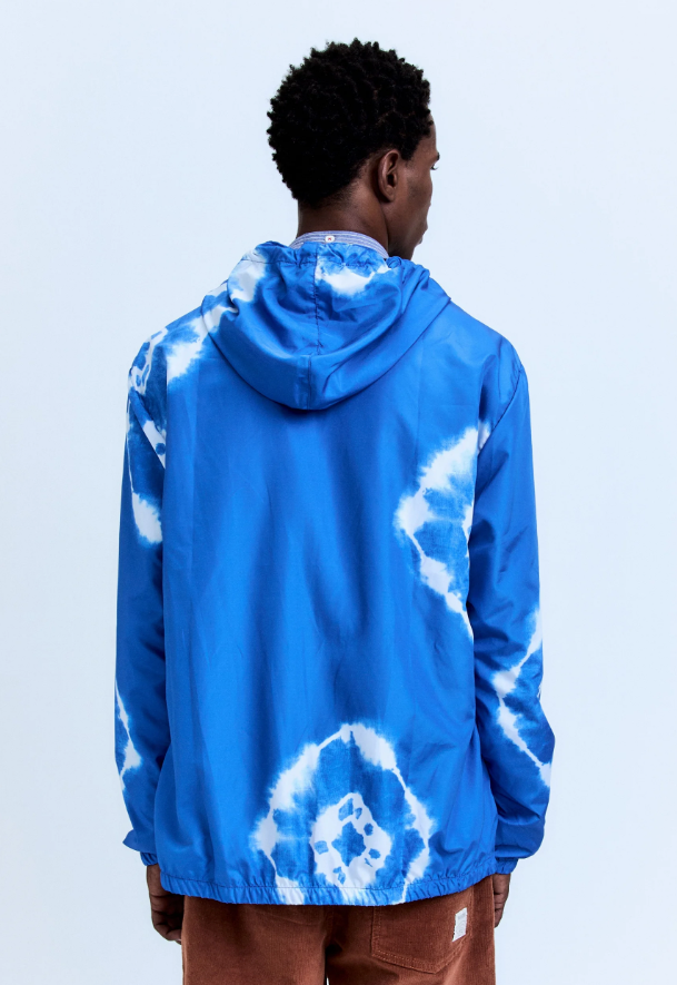 Jaqueta Windbreaker Light Tie Dye Bleu