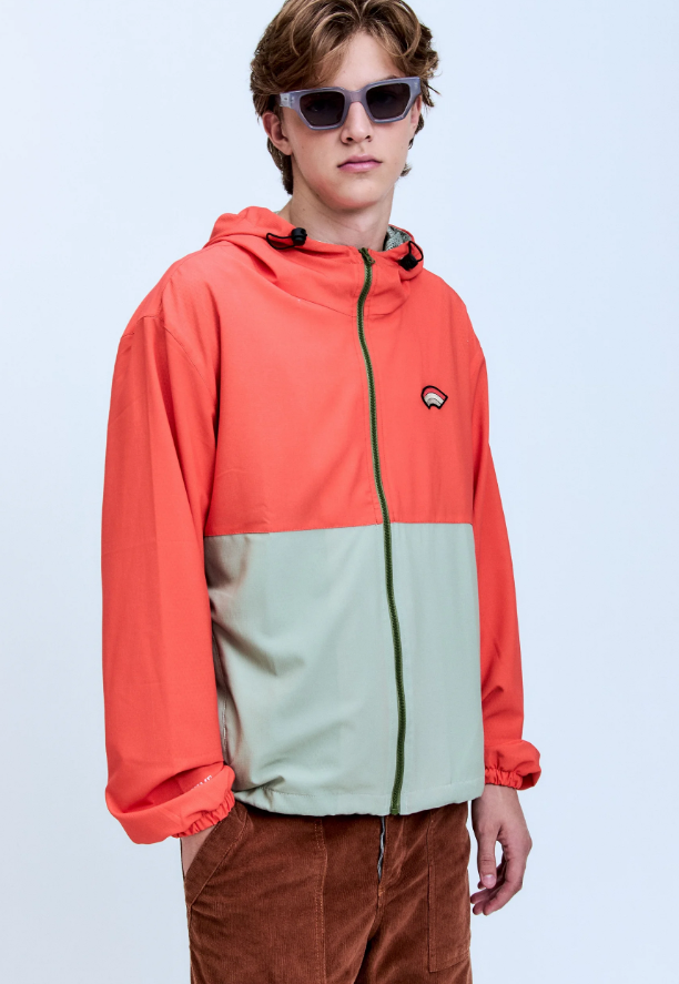 Jaqueta Windbreaker High Tide Coral Khaki