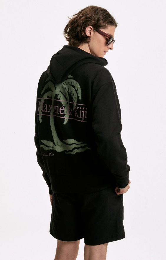 Hoodie Moletom Kiji x Maxime Palm Tree  Preto