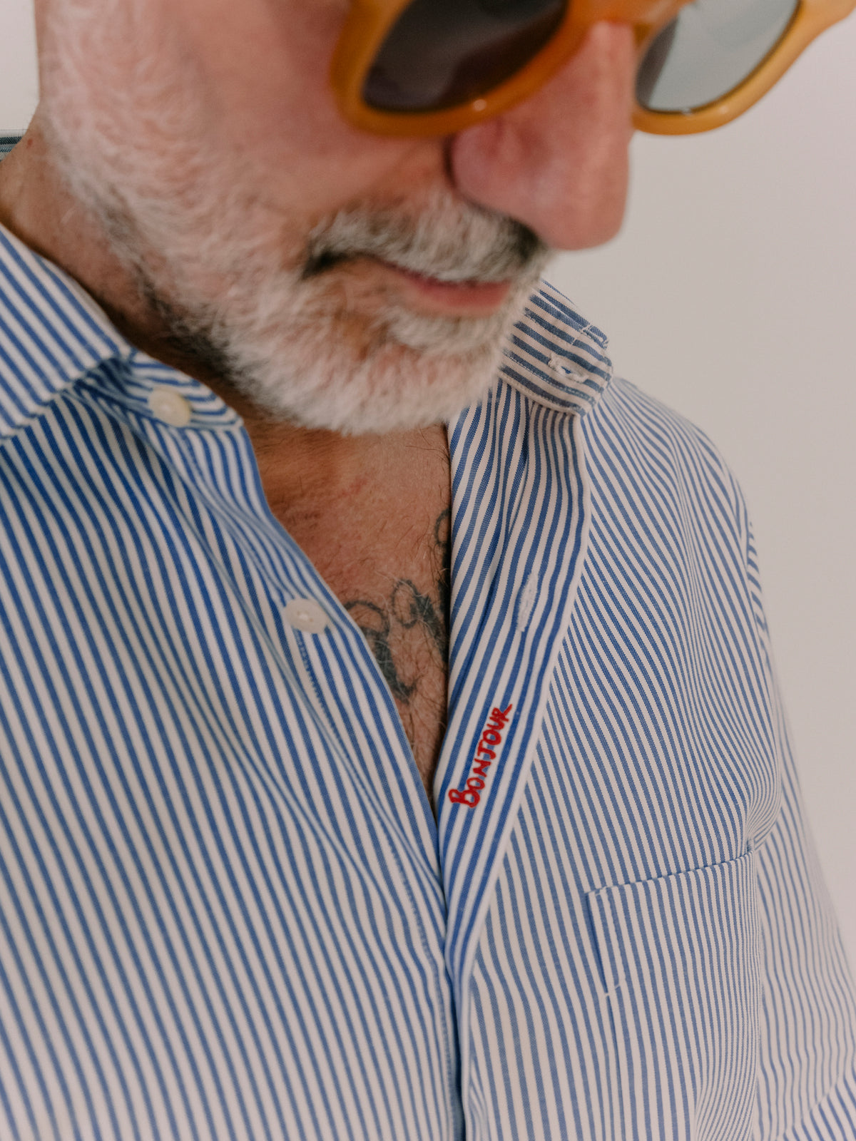 Camisa Oxford Listras Fio 80