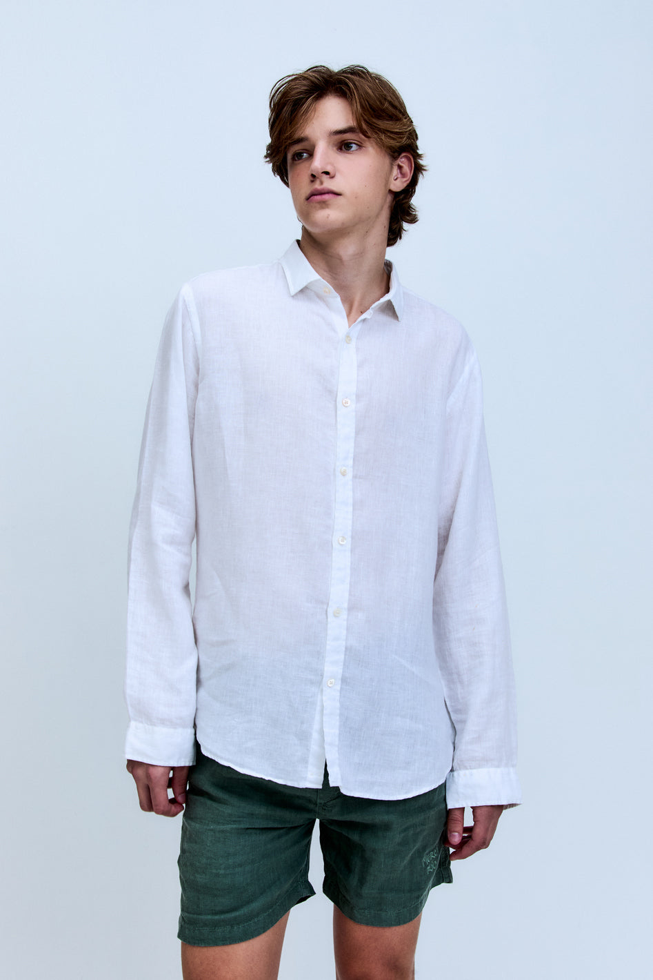 Camisa Linho Manga Longa Branca #1