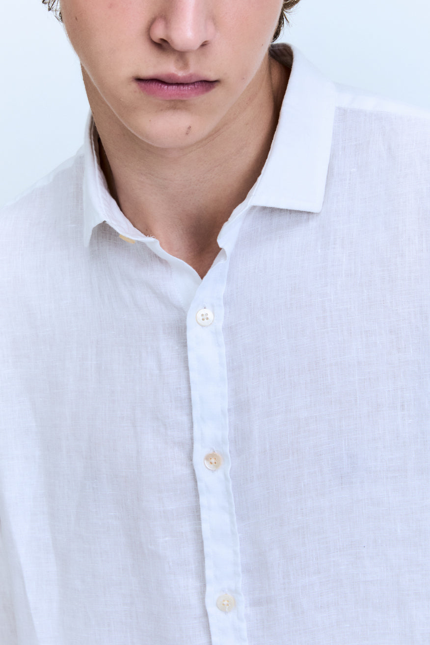 Camisa Linho Manga Longa Branca #1
