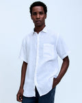 Camisa Linho Manga Curta Blanc