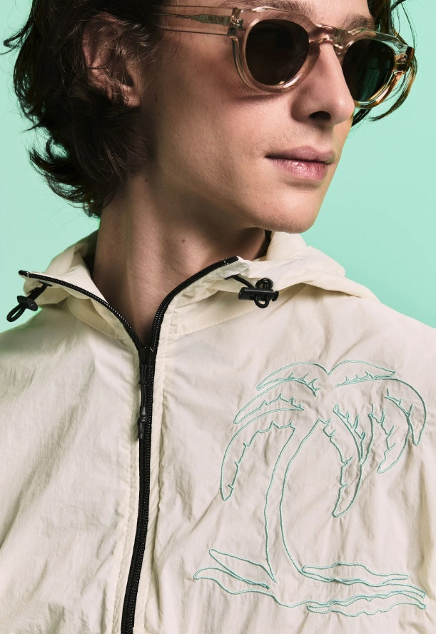 Jaqueta Windbreaker Kiji x Maxime Palm Tree Off White