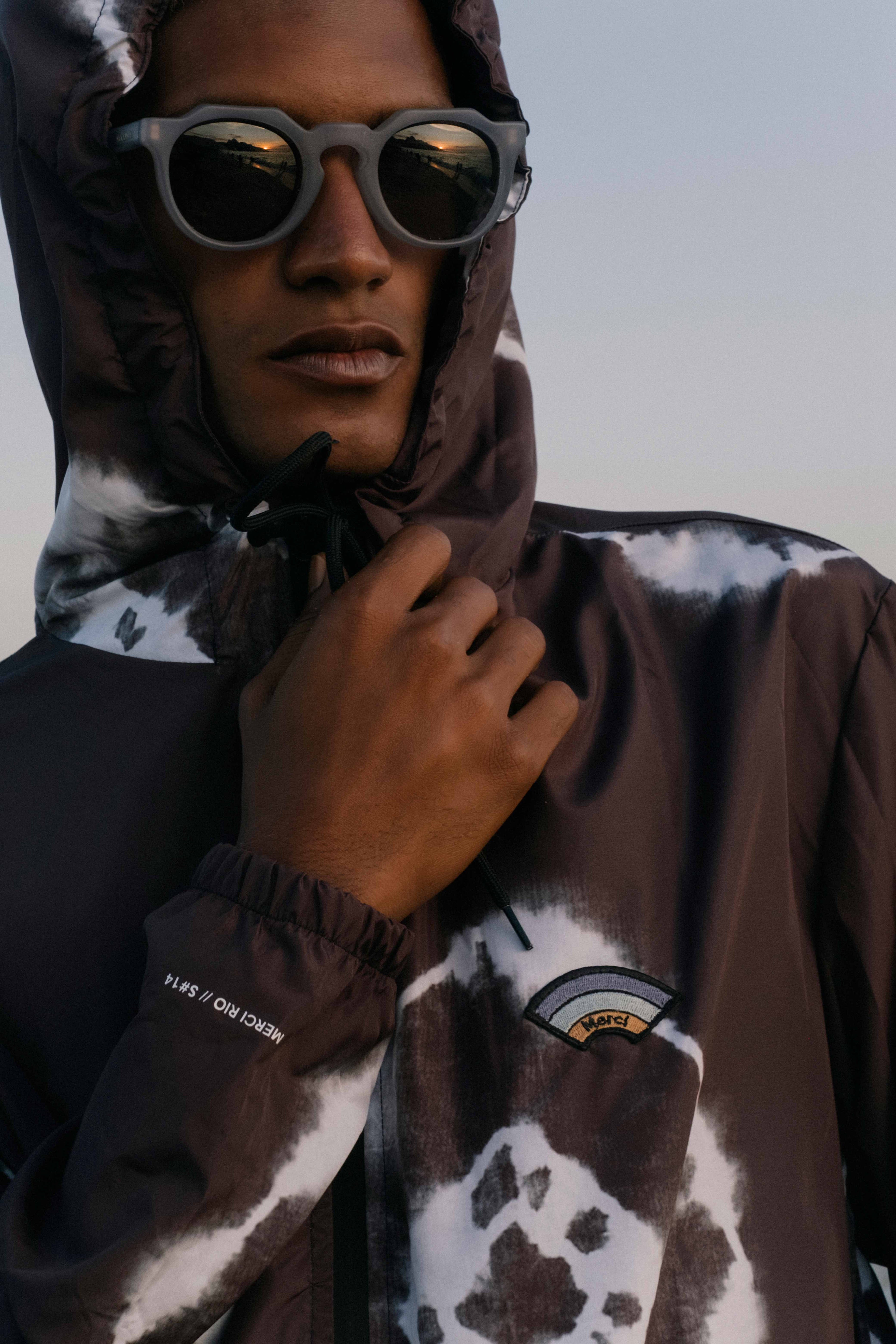 Jaqueta Windbreaker Light Tie Dye Noir