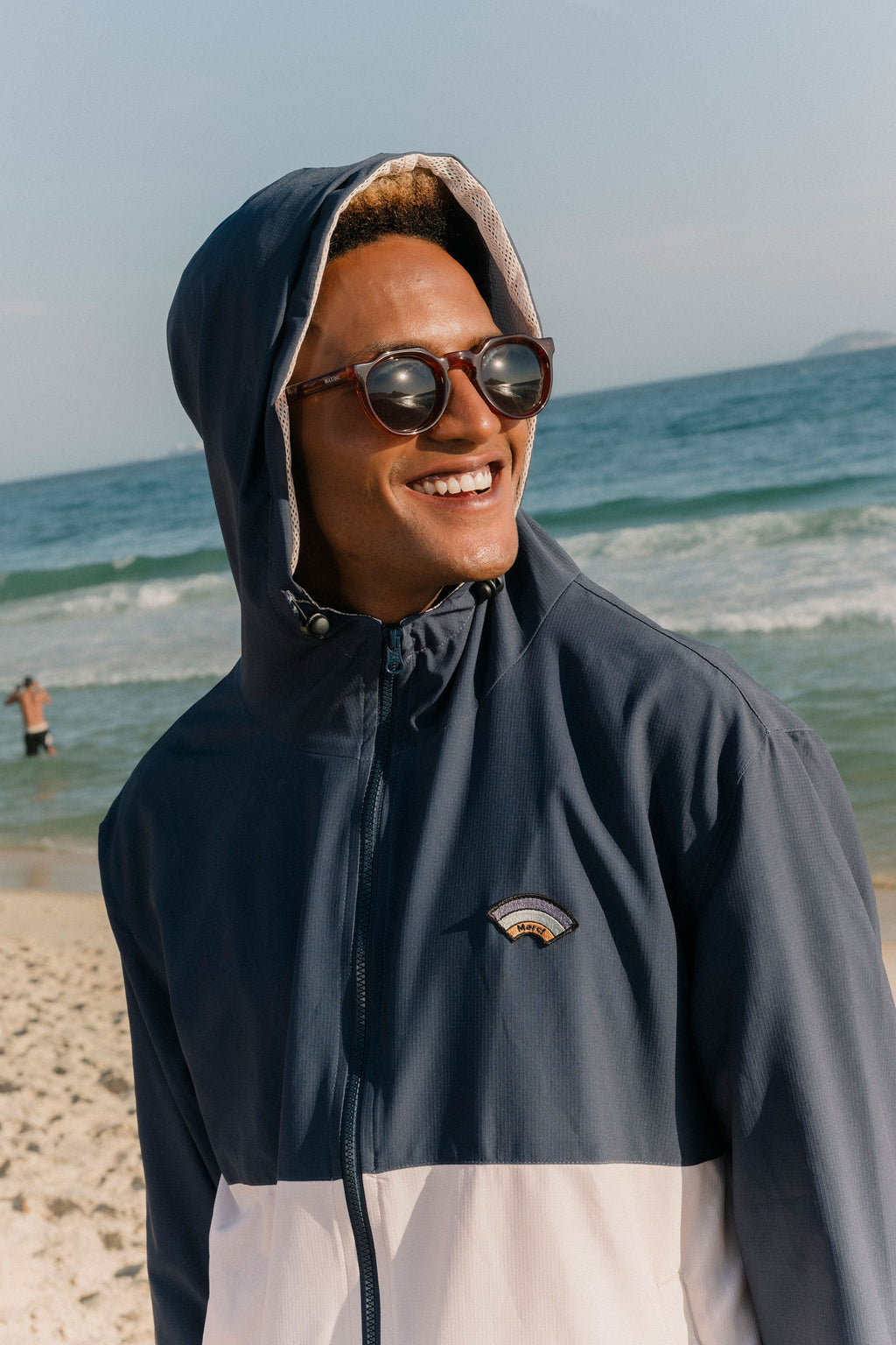 Jaqueta Windbreaker High Tide Navy Creme