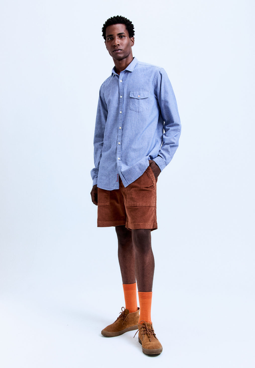 Camisa Oxford Manga Longa Listra Denim