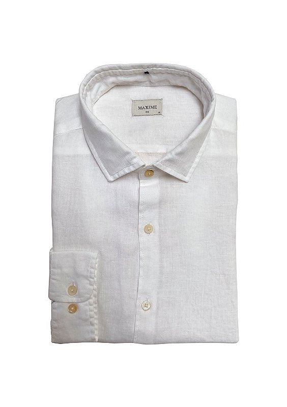 Camisa Linho Manga Longa Branca #1
